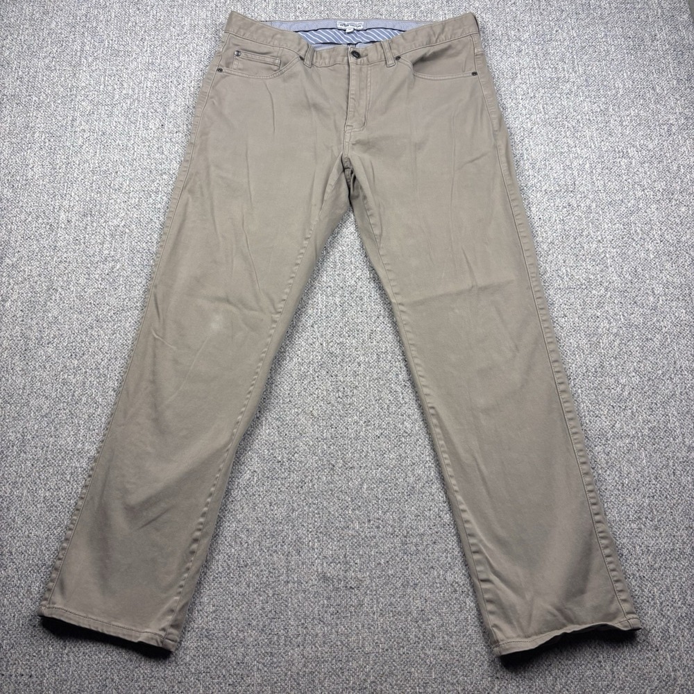 Peter Millar Soft Touch Straight‎ Tan Chino Pants Men's 34